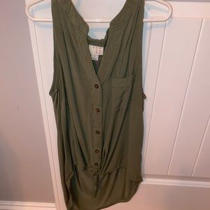 a new day green tank top